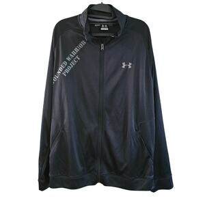 Under Armour Full Zip Pullover Mens L Wounded Warrior Project Long Sleeve Black